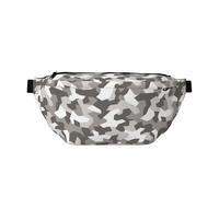 Marsupio grande per donne e uomini, borsa a tracolla da viaggio grigio mimetico bianco borsa da viaggio per donne alla moda, borsa da cintura per donne uomini a tracolla, marsupio da donna con