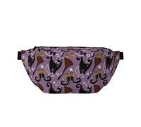 Marsupio grande per donne e uomini, borsa a tracolla da viaggio in stile cartone animato con scopa e gatto, borsa a tracolla da donna alla moda, borsa a tracolla per donne e uomini, marsupio da donna