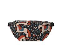 Marsupio grande per donne e uomini, borsa a tracolla da viaggio in stile nordico con simpatico cavallo, borsa a tracolla da donna alla moda, borsa a tracolla per donne e uomini, marsupio da donna con