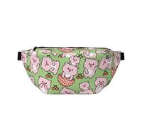 Marsupio grande per donne e uomini, borsa a tracolla da viaggio per genitore-figlio, con maiale rosa, alla moda, borsa da cintura per donne e uomini, borsa a tracolla, marsupio da donna con cinturino