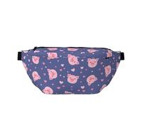 Marsupio grande per donne e uomini, borsa a tracolla da viaggio rosa con maiale carino da donna, alla moda, borsa da cintura per donne e uomini, borsa a tracolla, marsupio da donna con cinturino