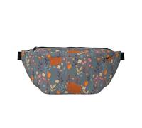 Marsupio grande per donne e uomini, borsa a tracolla in stile bohémien, con grazioso scoiattolo e fiore, borsa da viaggio alla moda, borsa da cintura per donne e uomini, borsa a tracolla, marsupio da