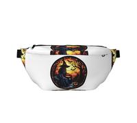 Marsupio grande per donne e uomini, borsa a tracolla per Halloween, strega, pittura finestra, viaggi, borsa a tracolla da donna, alla moda, borsa a tracolla per donne e uomini, con tracolla regolabile