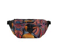 Marsupio grande per donne e uomini, con motivo astratto con pinguino, borsa a tracolla da viaggio per donne alla moda, marsupio da donna, borsa a tracolla per donne e uomini, con tracolla regolabile