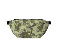 Marsupio grande per donne e uomini, con motivo mimetico verde, borsa a tracolla da viaggio alla moda, borsa da cintura per donne e uomini, borsa a tracolla, marsupio da donna con cinturino regolabile