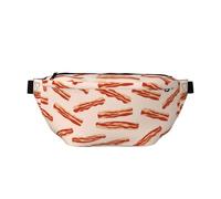 Marsupio grande per donne e uomini, con stampa bacon, n. 909, borsa a tracolla da viaggio per donne alla moda, borsa a tracolla per donne e uomini, marsupio da donna con cinturino regolabile