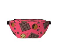 Marsupio grande per donne e uomini, con stampa di biscotti al cioccolato, borsa a tracolla da viaggio alla moda, borsa da cintura per donne e uomini, borsa a tracolla, marsupio da donna con cinturino