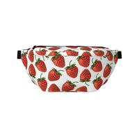 Marsupio grande per donne e uomini, con stampa di fragole, borsa a tracolla da viaggio da donna, alla moda, borsa a tracolla per donne e uomini, marsupio da donna con cinturino regolabile