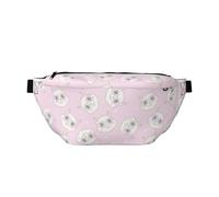 Marsupio grande per donne e uomini, rosa romantico occhiali innamorati gatto borsa a tracolla da viaggio per donne alla moda, borsa da cintura per donne uomini a tracolla, marsupio da donna con