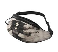 Marsupio grande per Halloween da strega, unisex, con jack per cuffie e tasche con cerniera, cintura regolabile per sport, corsa, escursionismo, campeggio, allenamento, ciclismo, 3D, Taglia unica