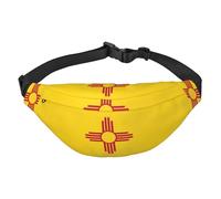 Marsupio grande per ragazzi con bandiera del New Mexico, borsa a tracolla da viaggio, adatta per praticare sport, corsa, ciclismo, viaggi, pesca