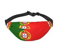 Marsupio grande per ragazzi con bandiera portoghese, borsa a tracolla da viaggio, adatta per praticare sport, corsa, ciclismo, viaggi, pesca