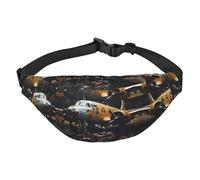 Marsupio grande vintage per ragazzi con macchinari aeronautici da viaggio, adatto per praticare sport, corsa, ciclismo, viaggi, pesca