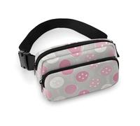 Marsupio grigio bianco moderno a pois per donne uomini marsupio marsupio regolabile borsa casual per viaggi sport escursionismo, bianco, 20,1 x 13 cm, bianco, 7.9x5.1inches