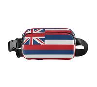 Marsupio hawaiano con bandiera hawaiana, alla moda, unisex, resistente all'acqua, accessorio da viaggio con tracolla regolabile, per viaggi, palestra, lavoro