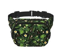 Marsupio hawaiano unisex alla moda, elegante marsupio per allenamenti, corsa, viaggi ed escursioni, Nero , Taglia unica