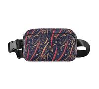 Marsupio impermeabile a stelle e strisce, con cinghia regolabile, per shopping, sport, lavoro, Stelle e strisce., 1 Size