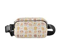 Marsupio impermeabile bianco astratto Evil Eye con cinghia regolabile per viaggi, vacanze, corsa, Bassotto Sogni Di Un Osso, 1 Size