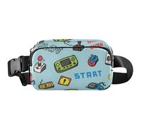 Marsupio impermeabile blu alla moda per le donne marsupio marsupio colorato a tracolla marsupio trendy gamer blu, 20,3 x 13,5 x 5,8 cm, divertente carino, trendy gamer blu, 20,3 x 13,5 x 5,8 cm