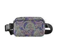 Marsupio impermeabile con cinghia regolabile, alla moda, accessorio da viaggio con motivo cachemire, fantastico fiore, per donne, uomini, adolescenti, per allenamento, corsa, escursionismo, motivo