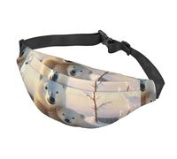 Marsupio impermeabile con motivo ad anguria ad acquerello, per donne e uomini, con cintura regolabile, casual, borsa a tracolla da viaggio, per sport, corsa, ciclismo, Simpatici orsi polari, Taglia