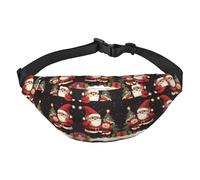 Marsupio impermeabile con stampa Merry Christmas da donna e uomo, con tasche a 3 cerniera, per corsa e viaggi, nero, taglia unica, alla moda, nero, taglia unica, alla moda, Nero , Taglia unica, alla