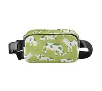 Marsupio impermeabile con tracolla regolabile, accessorio da viaggio con mucche sul campo, per donne, uomini, adolescenti, ciclismo, escursionismo, palestra, Modello di mucche sul campo, 1 Size