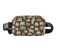 Marsupio impermeabile da donna con elefante divertente, marrone, marsupio da donna, divertente, con elefante marrone, 20,3 x 13,5 x 5,8 cm, divertente elefante marrone, 20,3 x 13,5 x 5,8 cm