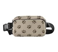 Marsupio impermeabile da donna, con zampa carina, marrone, marsupio alla moda, con zampa carina, marrone, 20,3 x 13,5 x 5,8 cm, divertente, carino, marrone con zampe, 20,3 x 13,5 x 5,8 cm, divertente