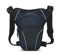 Marsupio impermeabile da gamba per escursionismo all'aperto per uomo donna moto bici ciclismo tasche multiple marsupio, Blu scuro, As shown