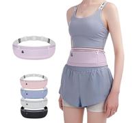 Marsupio impermeabile in nylon elastico di grande capacità, leggero, da corsa, per donne e uomini, pantaloncini da fitness, cintura traspirante, Viola chiaro, Classico