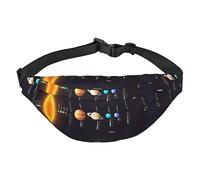 Marsupio impermeabile in poliestere con cintura regolabile, versatile borsa a tracolla per uomini e donne, Sistema Solare Giove, Taglia unica