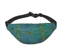 Marsupio impermeabile in poliestere con cintura regolabile, versatile borsa a tracolla per uomini e donne, Pelle di coccodrillo, Taglia unica