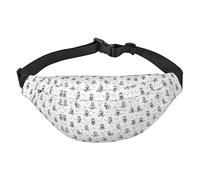 Marsupio impermeabile in poliestere con cintura regolabile, versatile borsa a tracolla per uomini e donne, Rami dell'albero del gufo, Taglia unica