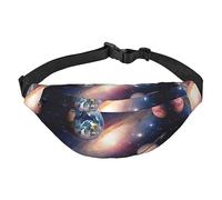 Marsupio impermeabile in poliestere con cintura regolabile, versatile borsa a tracolla per uomini e donne, Pianeta dell'Universo, Taglia unica