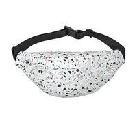 Marsupio impermeabile in poliestere con cintura regolabile, versatile borsa a tracolla per uomini e donne, Terrazzo Marmo Pastello, Taglia unica