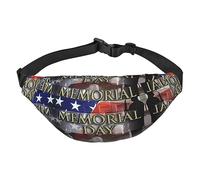 Marsupio impermeabile in poliestere con cintura regolabile, versatile borsa a tracolla per uomini e donne, Noi soldati militari Patriottica Memorial Day, Taglia unica