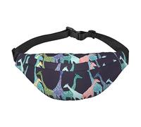 Marsupio impermeabile in poliestere con cintura regolabile, versatile borsa a tracolla per uomini e donne, Colorato Giraffa Fan Amanti, Taglia unica