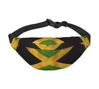 Marsupio impermeabile in poliestere con cintura regolabile, versatile borsa a tracolla per uomini e donne, Vecchia bandiera giamaicana, Taglia unica