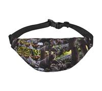 Marsupio impermeabile in poliestere con cintura regolabile, versatile borsa a tracolla per uomini e donne, Rge e piccoli orsi neri, Taglia unica
