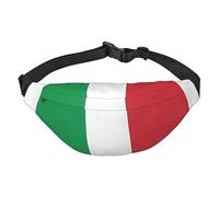 Marsupio impermeabile in poliestere con cintura regolabile, versatile borsa a tracolla per uomini e donne, Bandiera Italia, Taglia unica