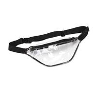 Marsupio impermeabile in PVC trasparente con tracolla regolabile, marsupio da uomo, sottile e leggero, per sport all'aria aperta, gite in spiaggia, concerti., Nero