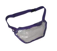 Marsupio impermeabile in PVC trasparente con tracolla regolabile, marsupio da uomo, sottile e leggero, per sport all'aria aperta, gite in spiaggia, concerti., Viola