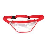 Marsupio impermeabile in PVC trasparente con tracolla regolabile, marsupio da uomo, sottile e leggero, per sport all'aria aperta, gite in spiaggia, concerti., Rosso