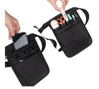 Marsupio impermeabile per attrezzi per riparazione a mano, organizer multi-scomparto con cintura regolabile, compatibile con lavoro, all'aperto, uso medico e fai da te (rosa)