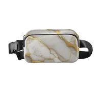 Marsupio in marmo bianco affascinante ed elegante, per uomo e donna, impermeabile, con cinghia regolabile, per viaggi, shopping, corsa, marmo bianco affascinante, taglia unica, Marmo Bianco Charming,