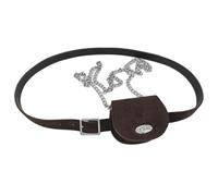 Marsupio in pelle PU con tasche staccabili per chiavi e carte pacchetto skinny per donne abbigliamento quotidiano, Caff, Taglia unica