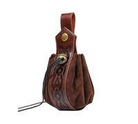 Marsupio in pelle sintetica in stile medievale - Marsupio vintage con coulisse per cosplay, gioielli, dadi e piccoli oggetti