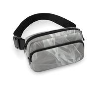 Marsupio in plastica trasparente Marsupio per donne e uomini, impermeabile, con cintura regolabile, borsa a tracolla casual, borsa da viaggio per sport, corsa, ciclismo, bianco, 20 x 13 cm, marsupio,