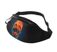 Marsupio in stile gotico con teschio, grande marsupio alla moda per donne e uomini, tasche sicure con cerniera regolabile, per viaggi, feste, sport, corsa, escursionismo, uso quotidiano, 3D, Taglia